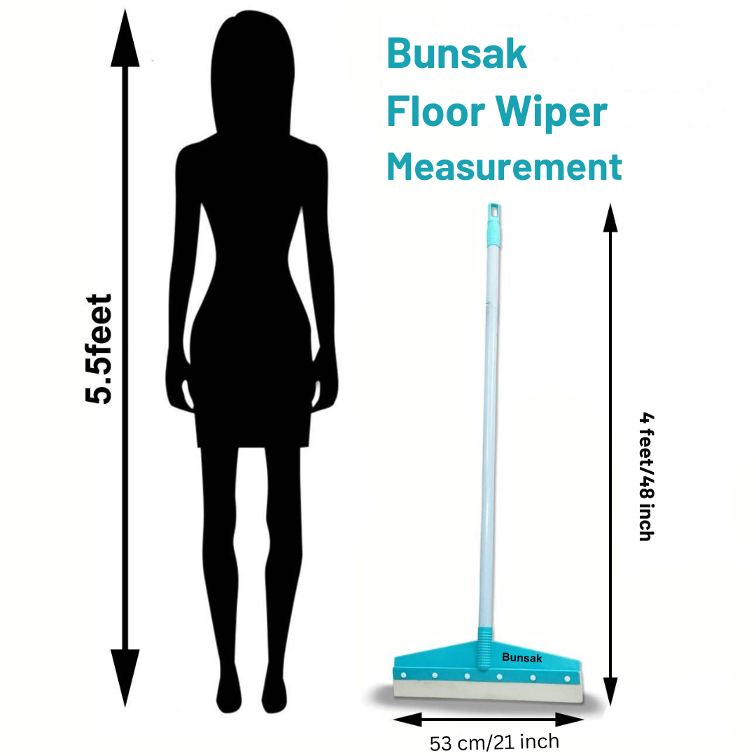 Bunsak Floor Bathroom Wiper (Sky Blue)