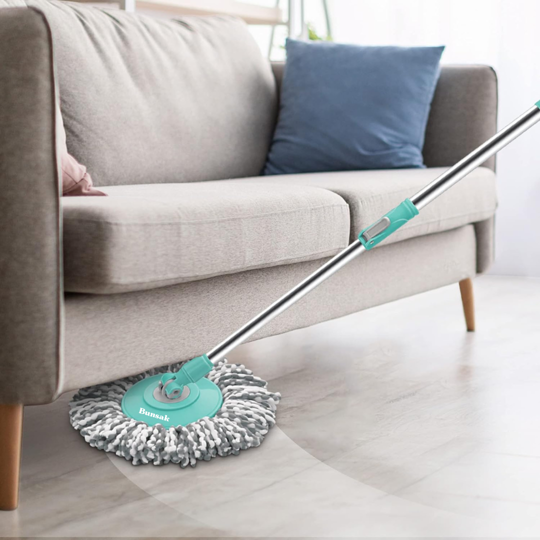 Bunsak 2 in 1 Spin Mop with Refill (Microfiber)
