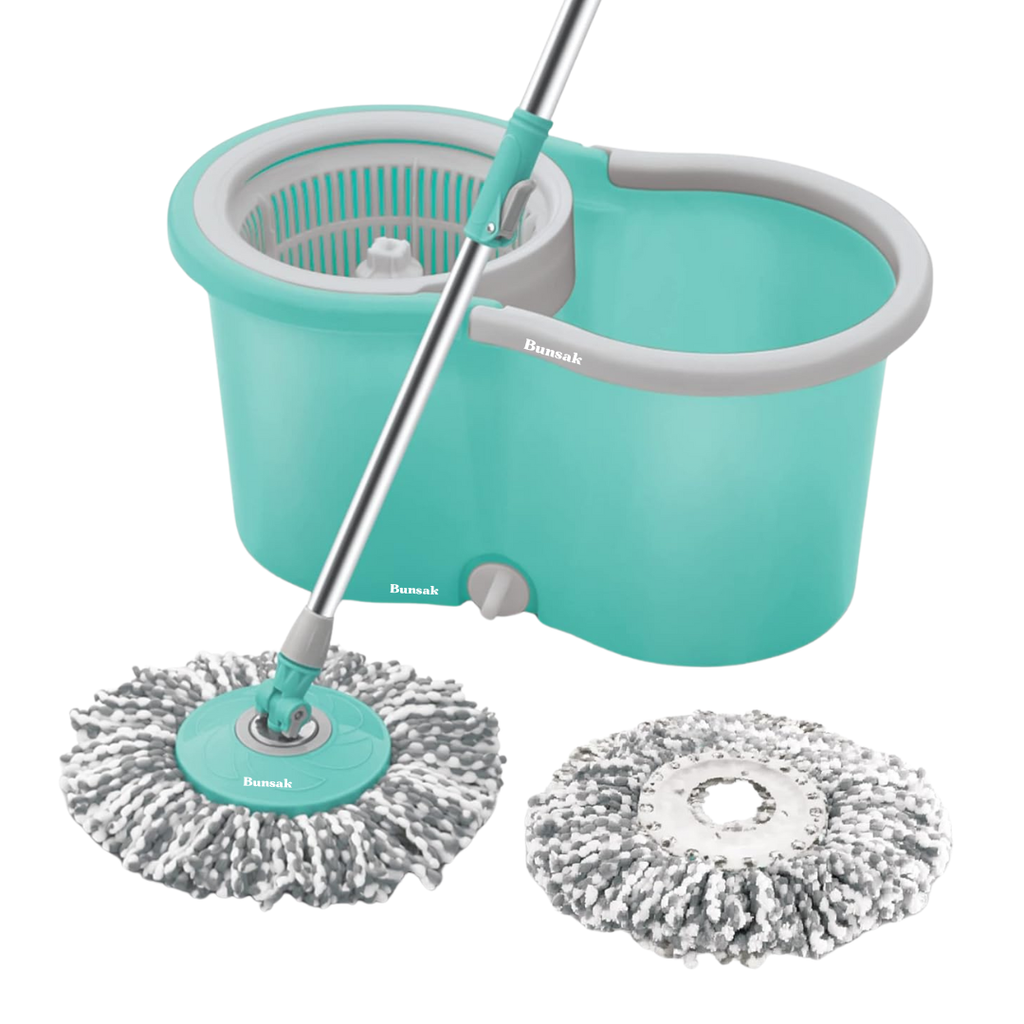 Bunsak 2 in 1 Spin Mop with Refill (Microfiber)